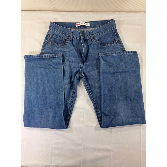 Levis 505 Regular Fit Blue Jeans Womens Size 18 Reg Denim Pants - Picture 1 of 8